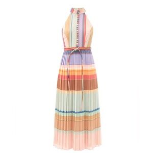 ZIMMERMANN Striped Halter Maxi Dress